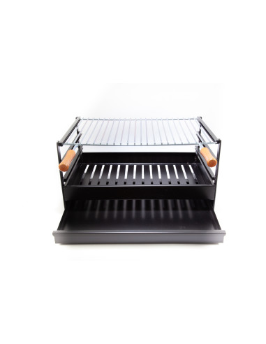 BARBACOA CARBON LEÑA MESA 700X400X320