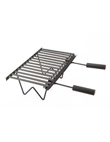 PARRILLA ANGULO 35X20 MANGO MADERA C/PATAS